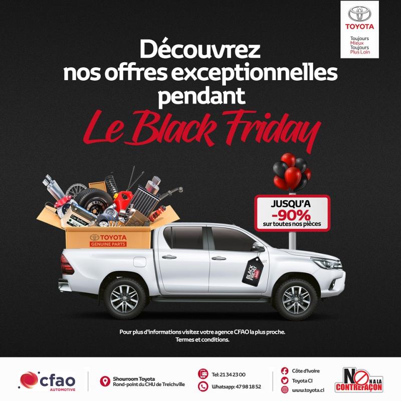 Jusqu'à 90% de réduction sur les pièces auto | Black Friday Toyota